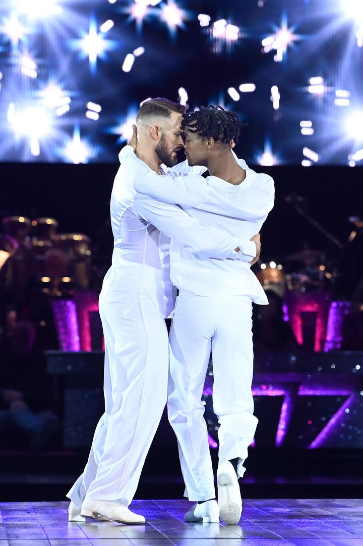John Whaite and Johannes Radebe on the official Strictly tour in January 2022