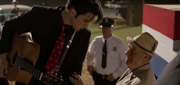 Austin Butler and Tom Hanks as seen in Elvis