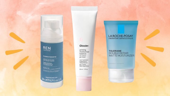 Ren Clean Skincare EverHydrate cream, Glossier Priming Moisturizer Balance, La Roche-Posay Toleriane Double-Repair matte moisturizer.