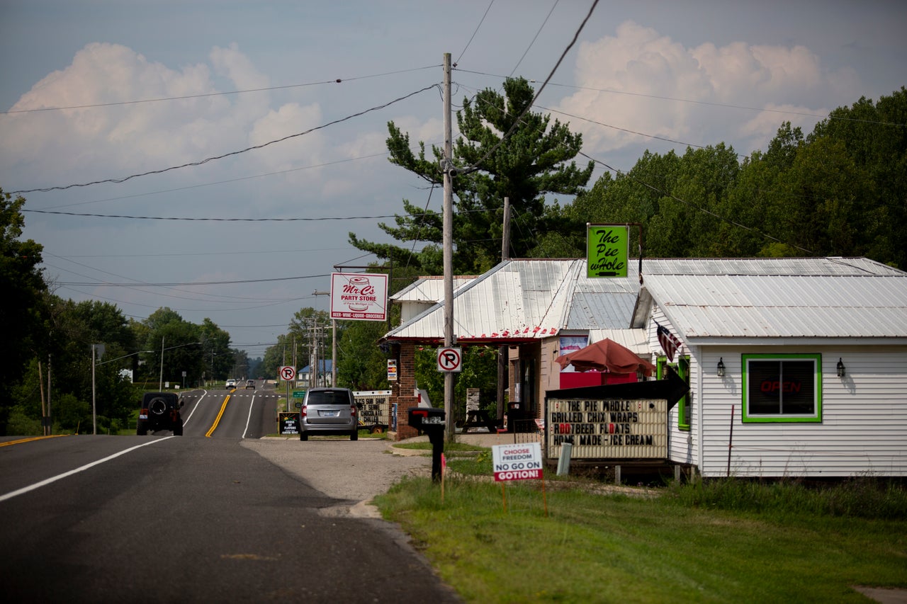 The main road in Green Charter has just a few establishments. A major point of debate is whether the Gotion factory would substantially increase traffic and business -- and whether that would actually be a good thing.