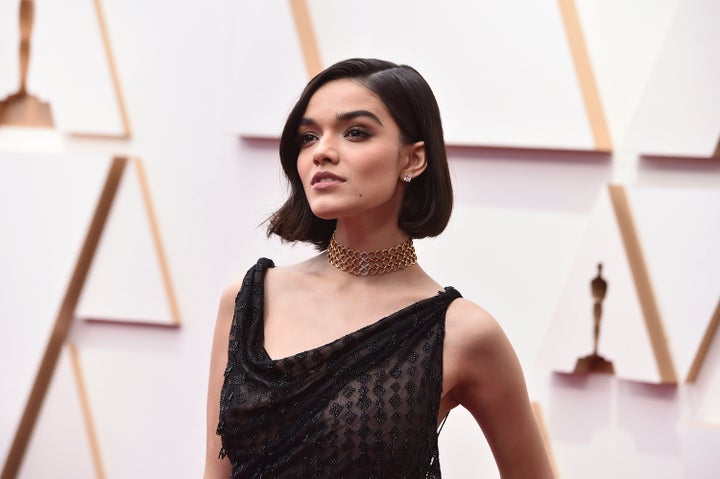 Rachel Zegler arrives at the Oscars on Sunday, March 27, 2022, at the Dolby Theatre in Los Angeles. (Photo by Jordan Strauss/Invision/AP)