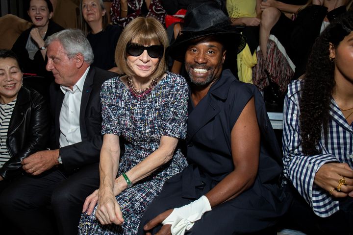 Anna Wintour (left) and Billy Porter in 2019. 