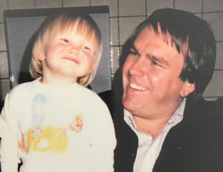 The author and her dad in the mid-1980s.