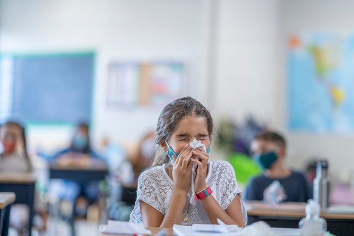 Staying home is the best option if you're sick, but if that can't happen, it's important to wear a mask.