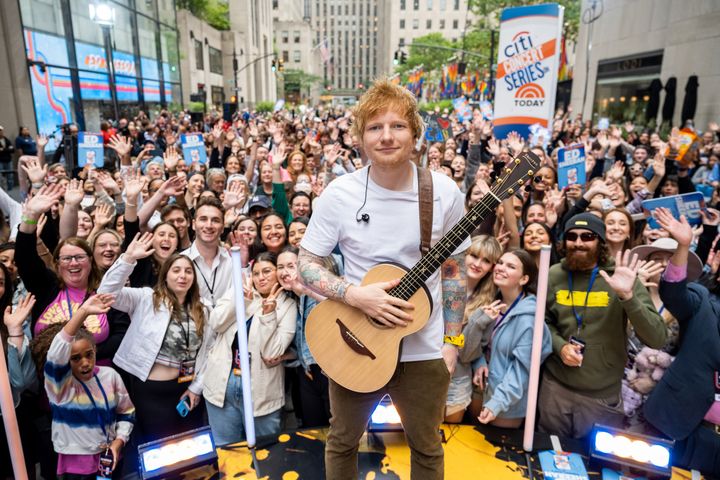 Ed Sheeran performing on The Today Show in June