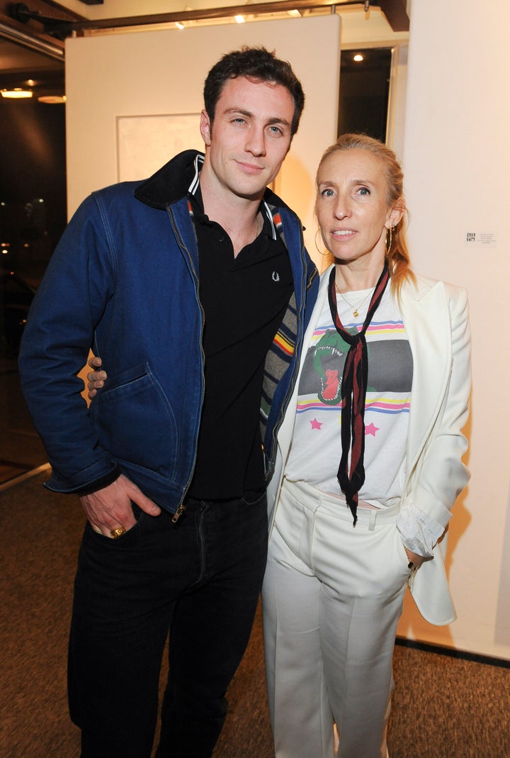 Aaron Taylor-Johnson (à esquerda) e Sam Taylor-Johnson.