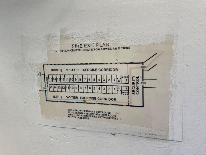 Death row signage was removed from the unit shortly before kids started arriving last year. 