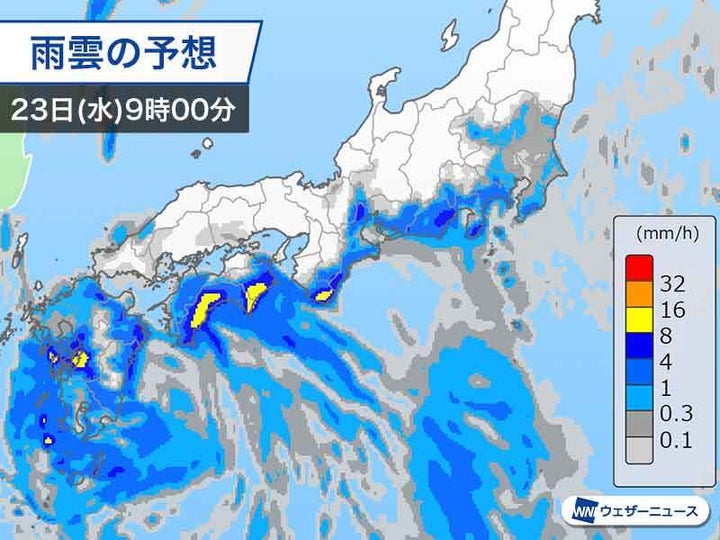 雨雲の予想