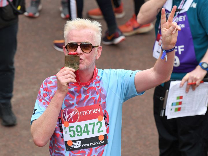 Chris Evans running the London Marathon in 2019