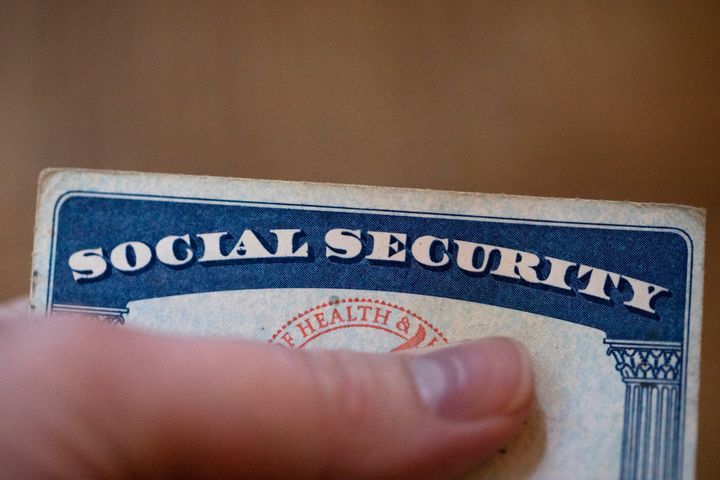 A Social Security card is displayed on Oct. 12, 2021, in Tigard, Ore. 