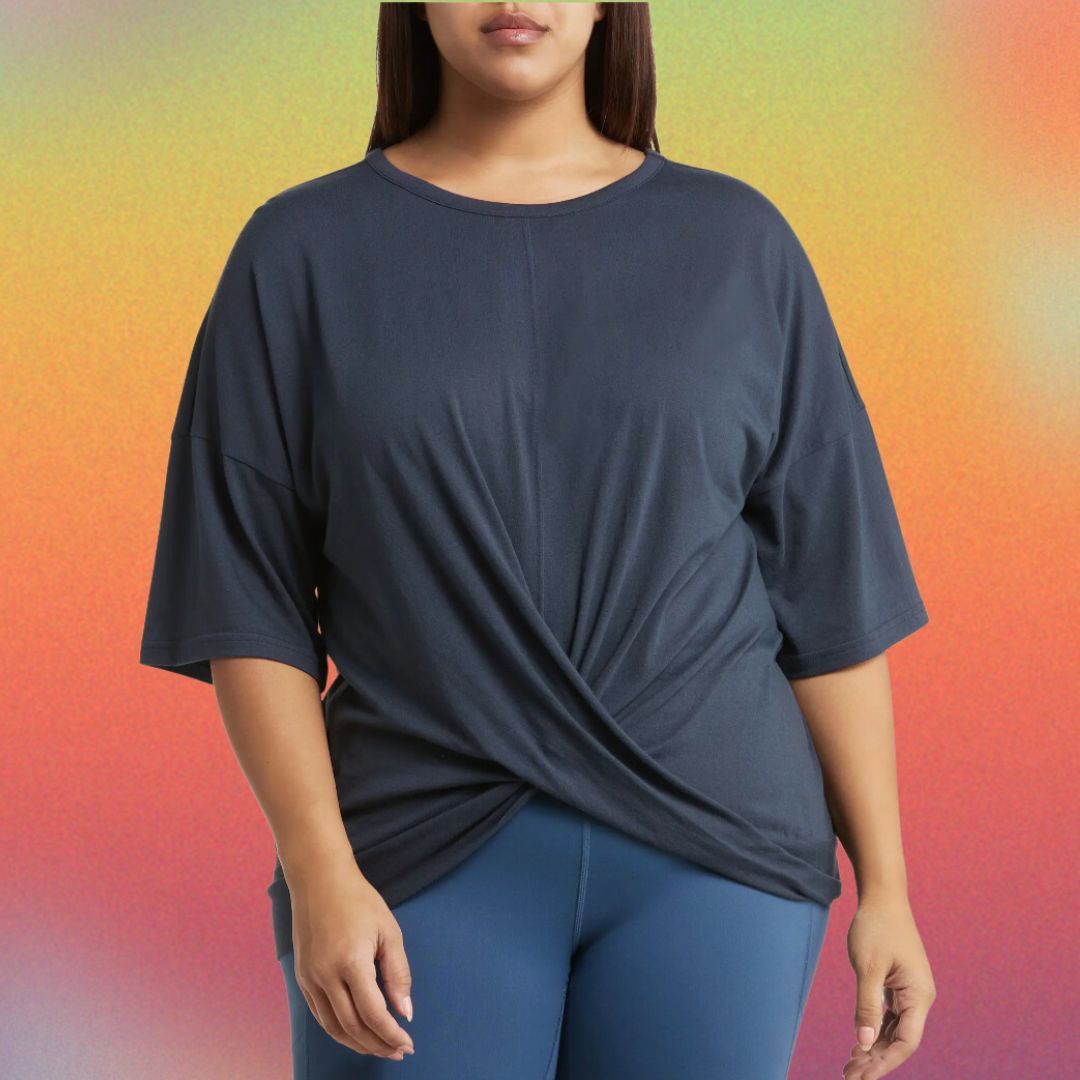 Plus Size Casual Outfits Set Women's Plus Colorblock Long - Temu