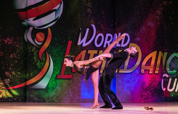 Στιγμιότυπο από την χορογραφία τους στο Παγκόσμιο Πρωτάθλημα Salsa στο Miami. Δες την Ηλέκτρα και τον Θοδωρή να χορεύουν εδώ 