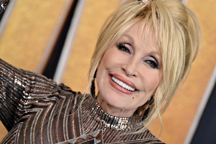 Parton attends the 57th Academy of Country Music Awards on March 7, 2022 in Las Vegas.