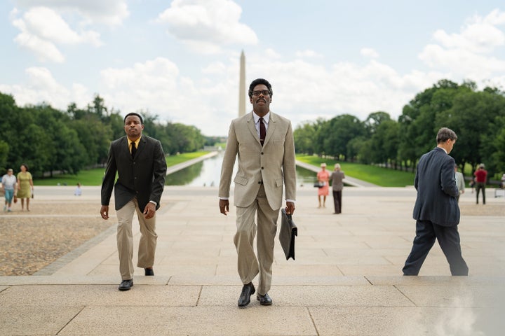 Aml Ameen (left) and Colman Domingo in "Rustin."