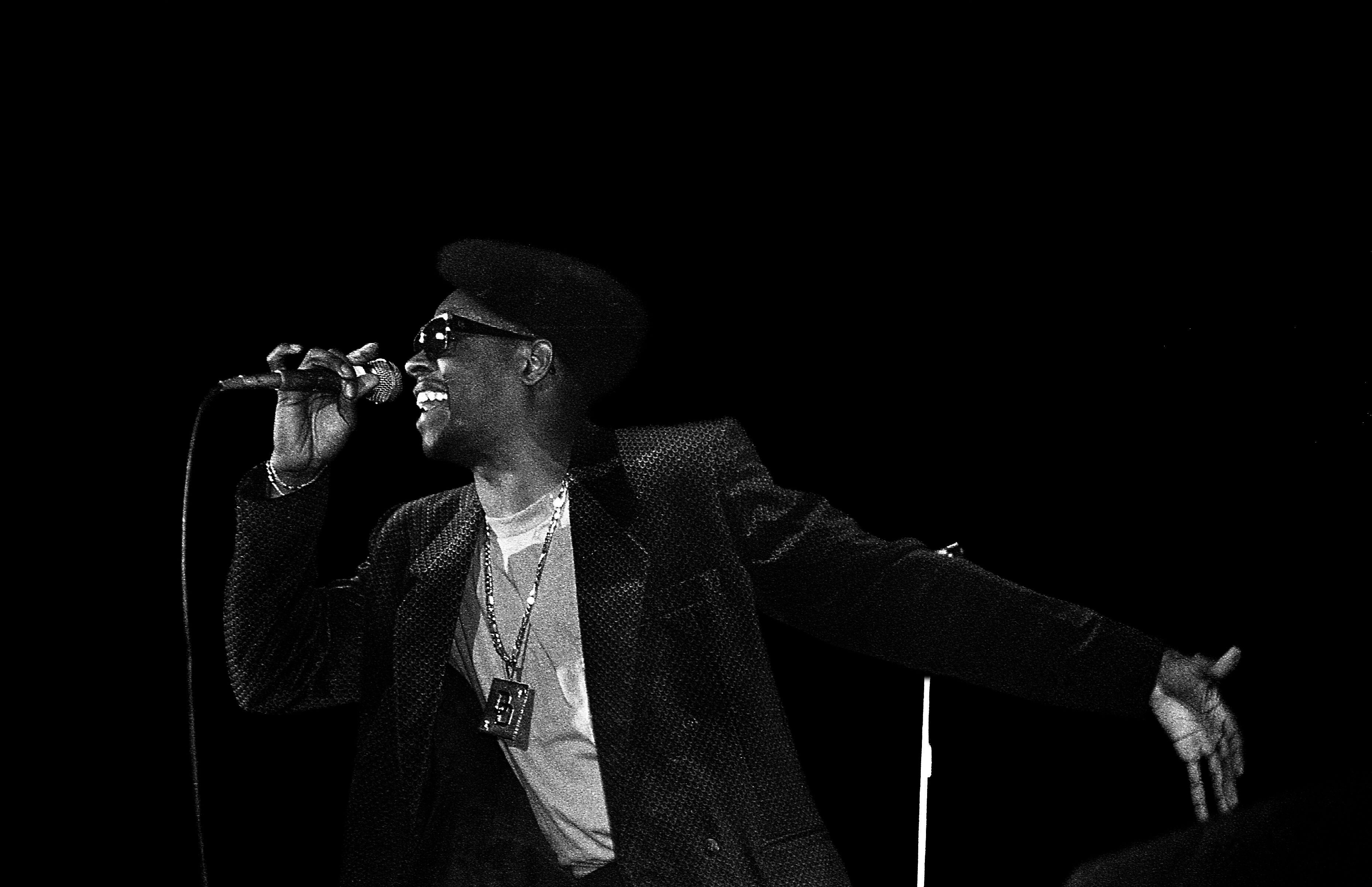 Rapper Dana Dane performs at the Regal Theater in Chicago, Illinois in March 1988. Credit: Raymond Boyd/Getty Images