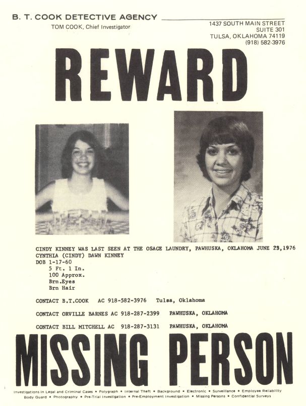 Cynthia Dawn Kinney went missing in 1976.
