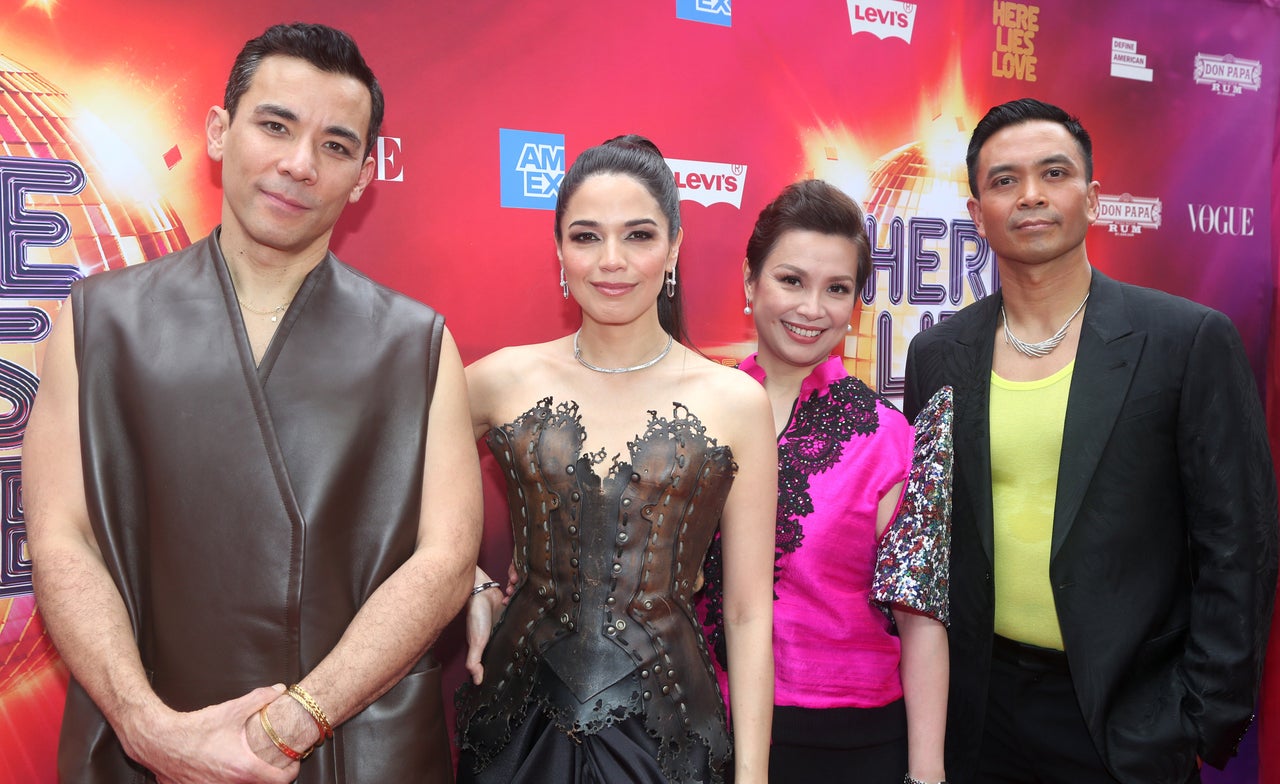 From left: "Here Lies Love" stars Conrad Ricamora, Arielle Jacobs, Lea Salonga and Jose Llana.