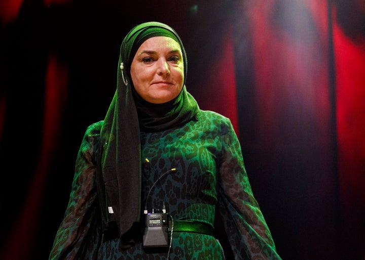 Sinéad O'Connor on stage in February 2020