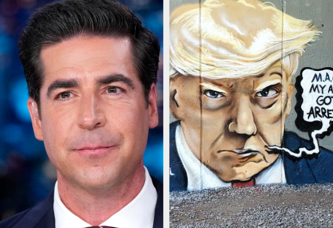 Jesse Watters’ Fawning Over Trump Mug Shot Street Art Goes Seriously ...