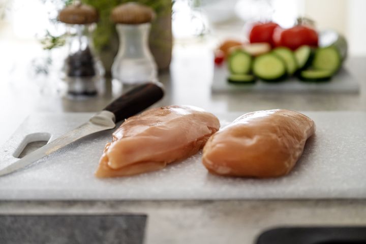 Don't even think about washing raw chicken in your kitchen sink. It'll just spread bacteria.