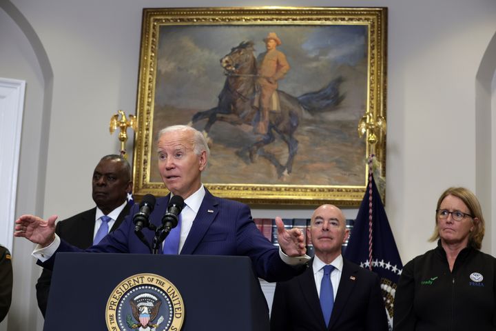 President Joe Biden speaks about the government response and recovery efforts around wildfires in Maui, Hawaii, and the ongoing response from the federal government to Hurricane Idalia at the White House on Wednesday, Aug. 30, in Washington.