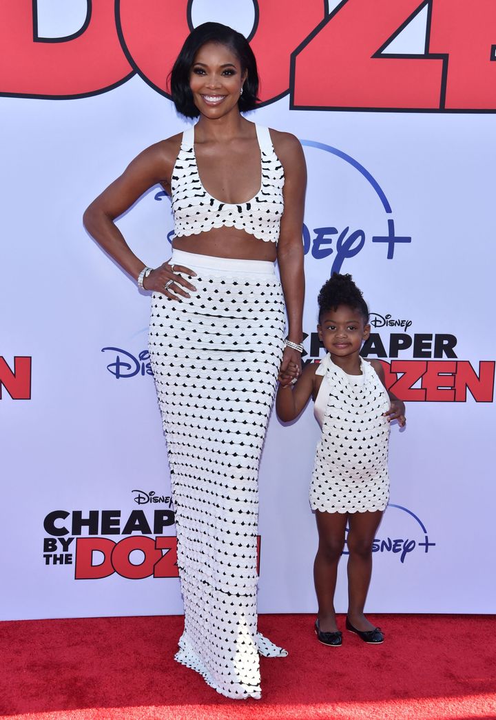 Gabrielle Union photographed with her daughter, Kaavia, in Hollywood, California, on March 16, 2022.