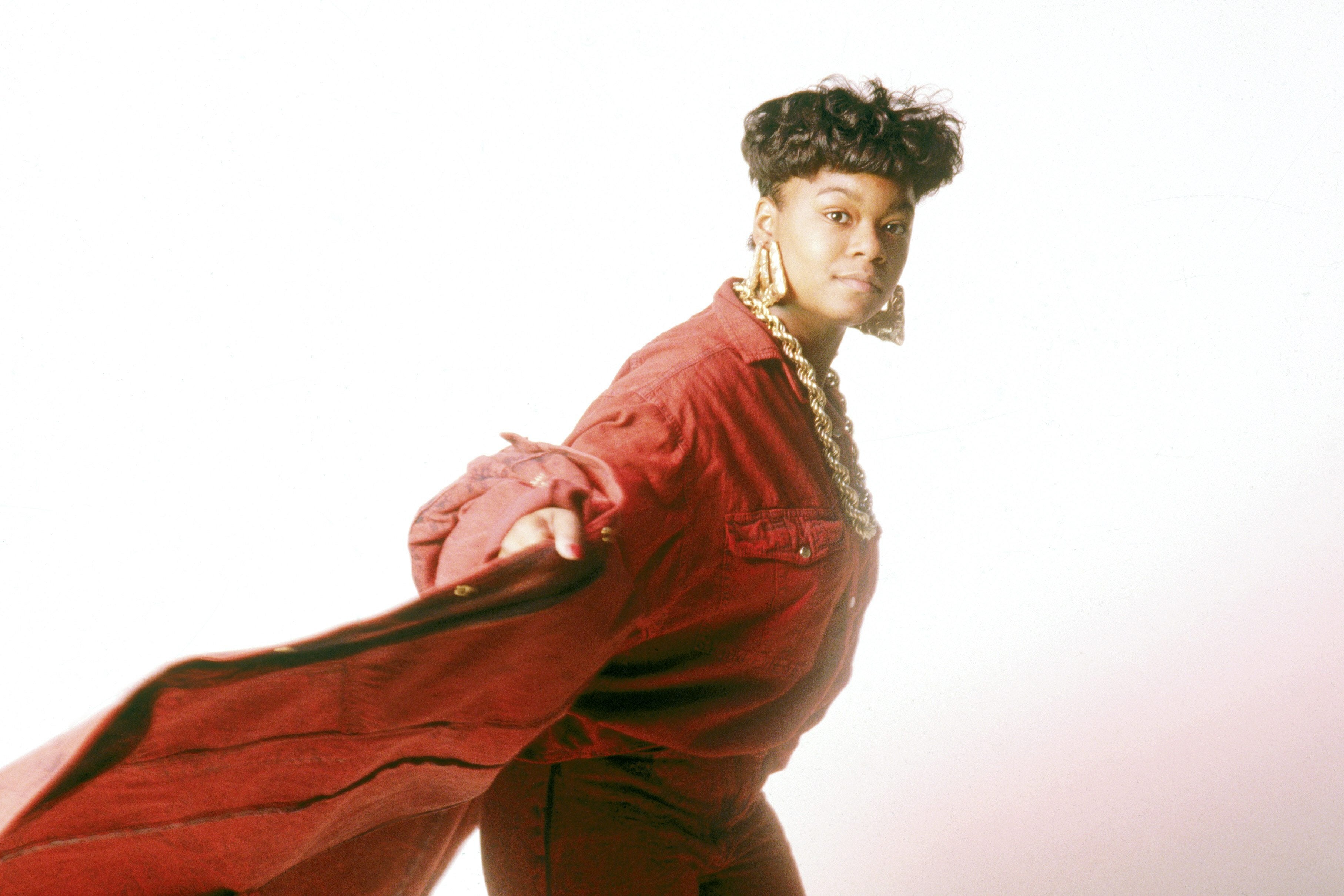 Female rapper Roxanne Shante (Lolita Gooden) poses for a portrait session on Aug. 9, 1988, in New York City.