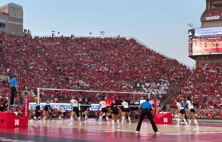 Volleyball Nebraska Celebration
