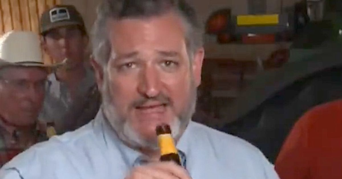 ‘Cringe’: Ted Cruz Mocked For Super Awkward Beer Stunt On Live TV