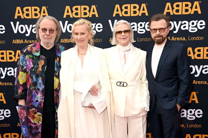 Agnetha with her bandmates in 2022