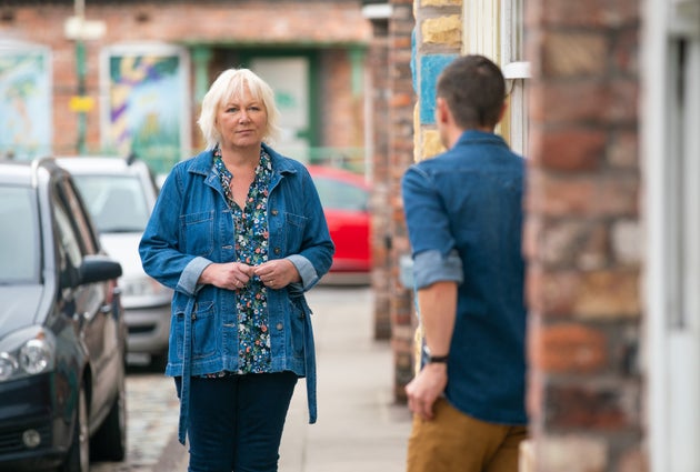 Sue in character as Eileen in September 2021