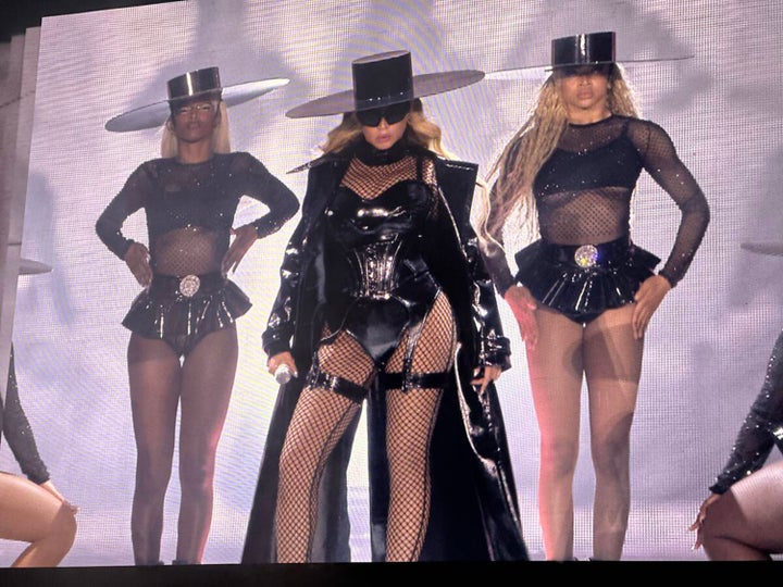 Beyoncé photographed onstage during her Renaissance World Tour on Saturday, Aug. 26, 2023, in Las Vegas, Nevada.