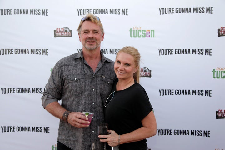 John Schneider (left) and Alicia Allain Schneider were married in 2019. 