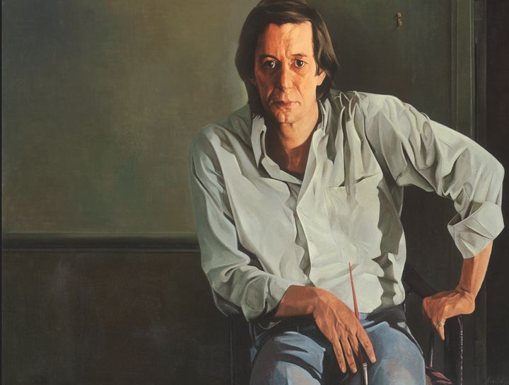 Δημ. Σκουλάκης, Αυτοπροσωπογραφία, 1990, λάδι σε καμβά, 140 x 180 εκ.