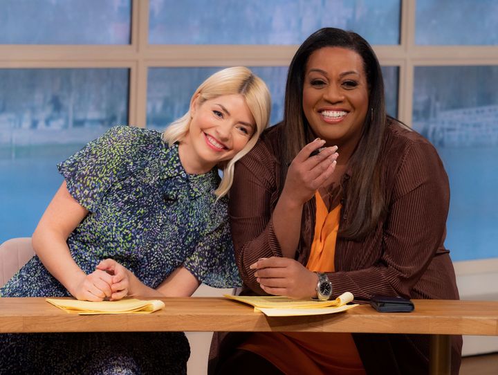 Holly with Alison Hammond on This Morning