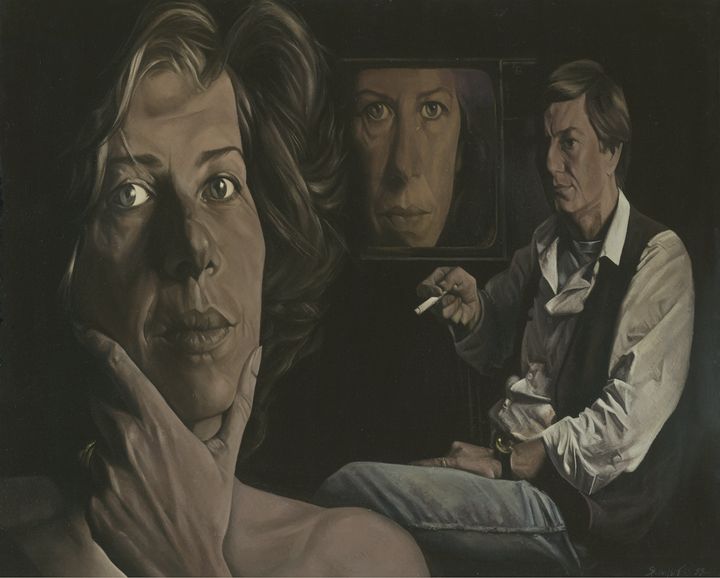 Δ. Σκουλάκης, Η Δικιά μου Αθηνά, 1988, λάδι σε καμβά, 120 x 150 εκ.