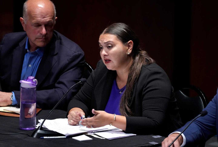 State Sen. Sandra Cano (D) chairs the Rhode Island Senate's education committee and is backed by the state's influential teachers unions.