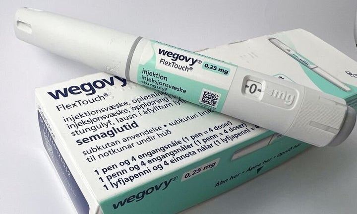 A 0.25 mg injection pen of Novo Nordisk's weight-loss drug Wegovy is shown in this photo illustration in Oslo, Norway, Sept. 1, 2023. 