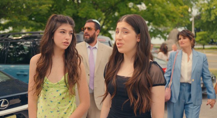 Sunny Sandler (left) and her older sister Sadie Sandler in You're So Not Invited to My Bat Mitzvah.