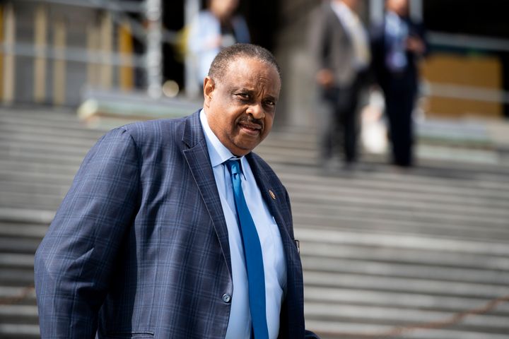 UNITED STATES - FEBRUARY 28: Rep. Al Lawson, D-Fla., walks down the House steps after the last votes of the week on Friday, Feb. 28, 2020. (Photo By Bill Clark/CQ-Roll Call, Inc via Getty Images)