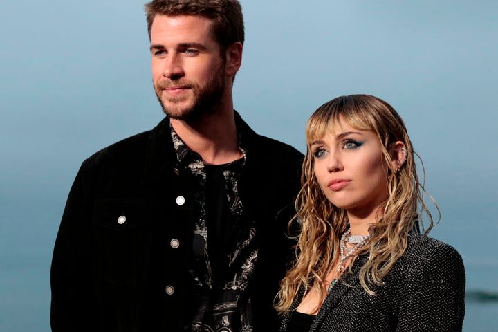 Liam Hemsworth and Miley Cyrus in 2020