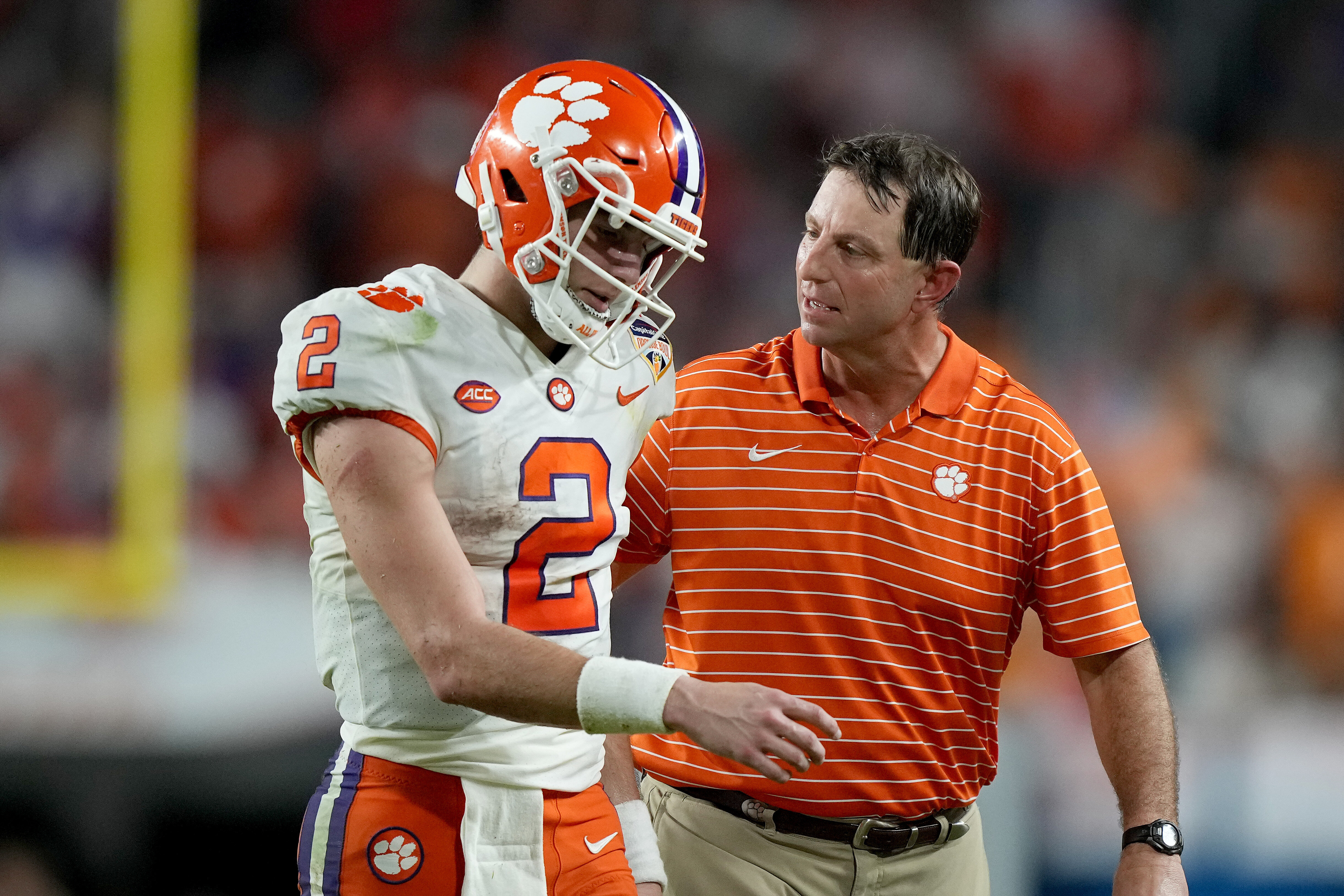 Clemson Coach Dabo Swinney Shunned By His QB In Awkward TV Moment, Fans ...