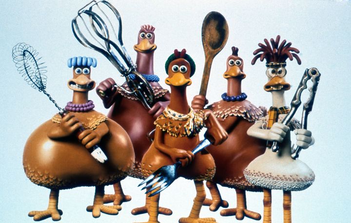 The original Chicken Run gang in the 2000 film