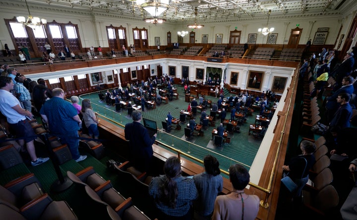 Many seats in the gallery were empty on Tuesday.