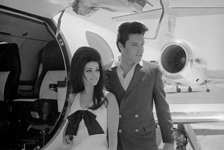 Priscilla and Elvis Presley shortly after their 1967 wedding in Las Vegas.