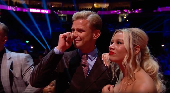 Jeff Brazier was emotional as he watched his son with his EastEnders co-star Molly Rainford