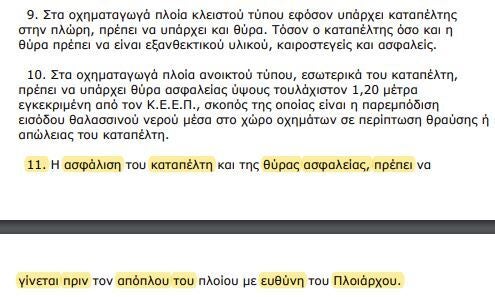 ΠΔ 177/2000: Κανονισμός καταλληλότητας οχηματαγωγών πλοίων ΟΔΗΓ 98/18/ΕΚ (290100)