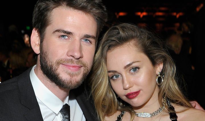 Liam Hemsworth and Miley Cyrus in 2019