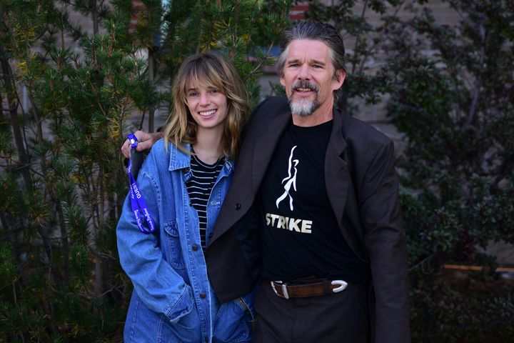 Maya Hawke and Ethan Hawke were photographed in Telluride, Colorado, on Sept. 1, 2023.