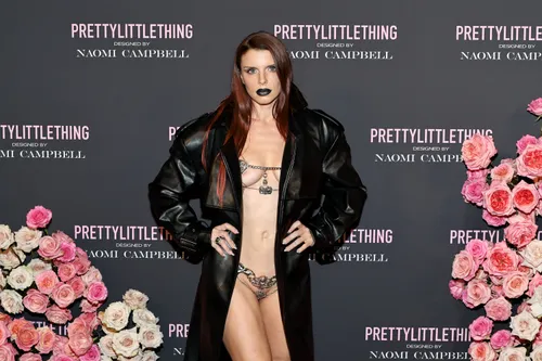 Julia Fox Rocks Chain Bra Metal Thong At New York Fashion Week